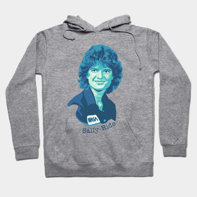 Sally Ride Portrait Hoodie by Slightly Unhinged